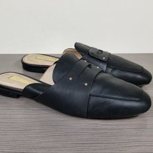 Louise et Cie Charriet Mule, Black Leather, Womens Size 7.5 M / 38